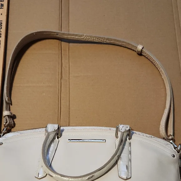 Brahmin White and Gray Satchel - Picture 2 of 8